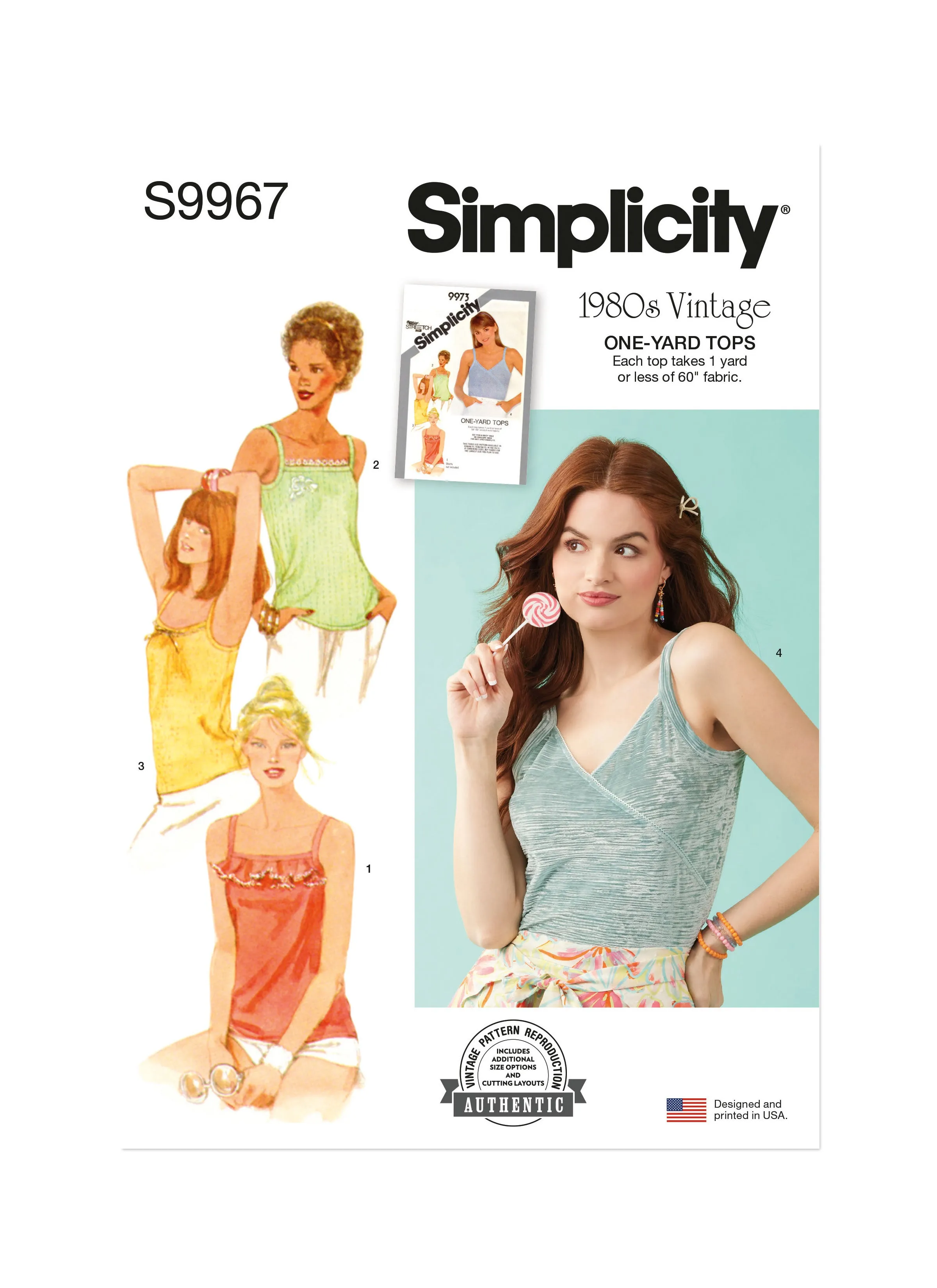 Simplicity Sewing Pattern 9967 1980's Pullover Knit Tops