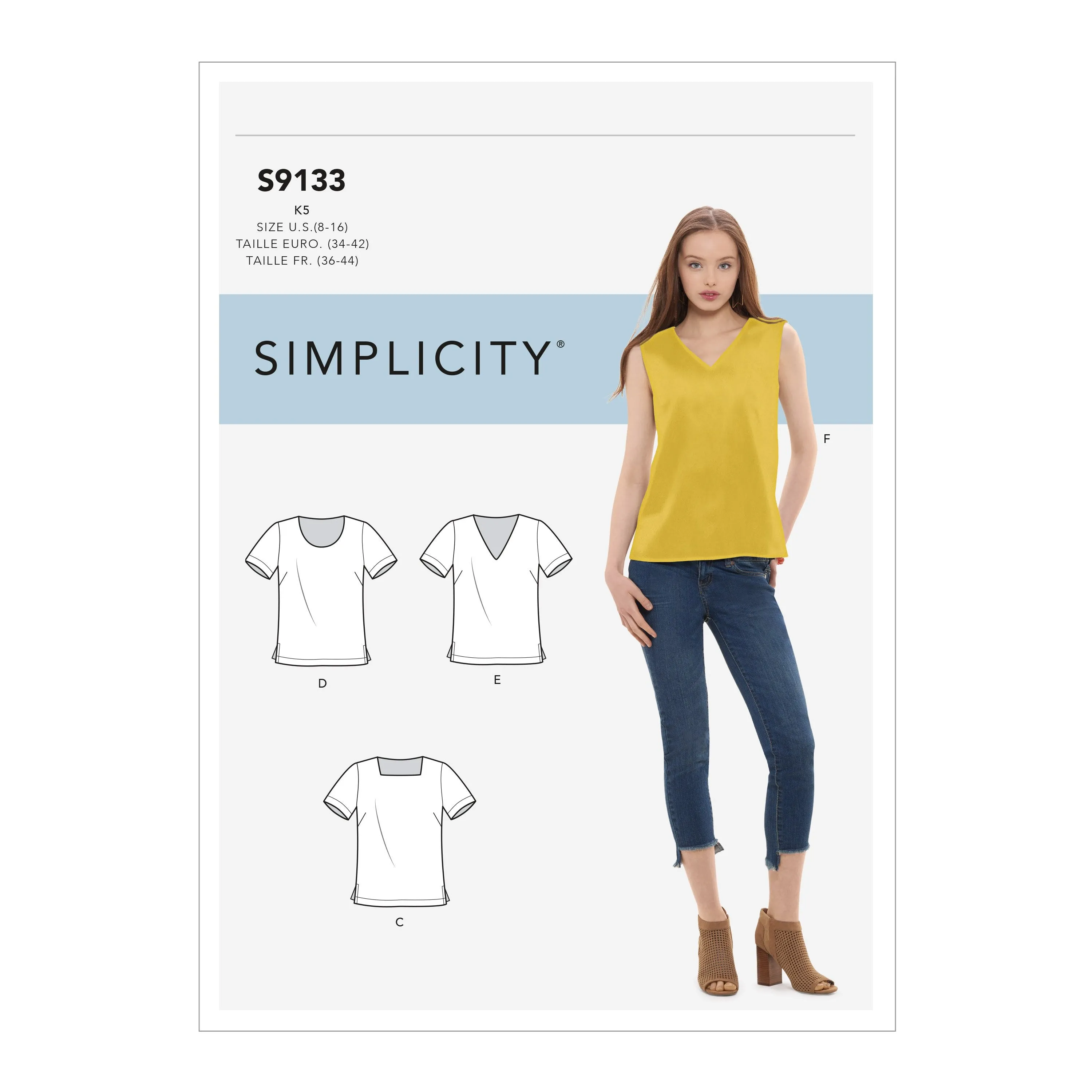 Simplicity Sewing Pattern S9133 Tops