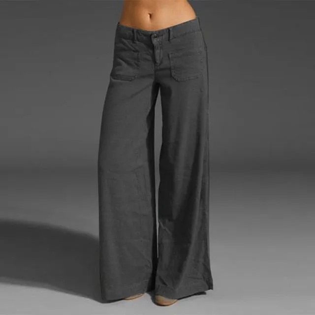 Summer Wide Leg Cotton Trousers