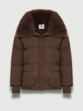 The Freja Puffer Jacket and Vest Brown