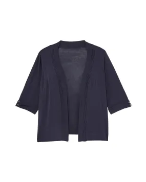 Trinity Short Sleeve Knit Shrug | Navy