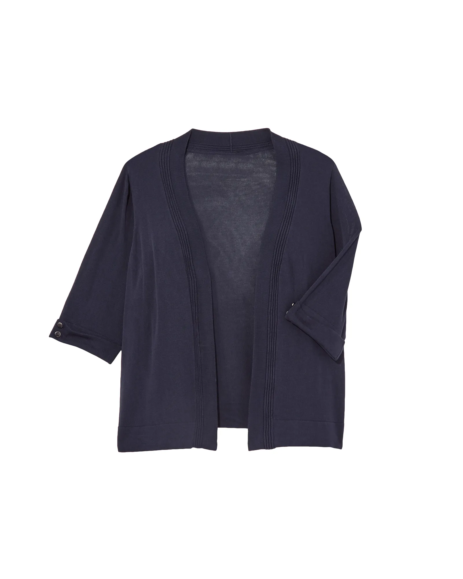 Trinity Short Sleeve Knit Shrug | Navy