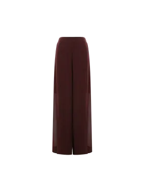 Wide-Leg Silk Trousers