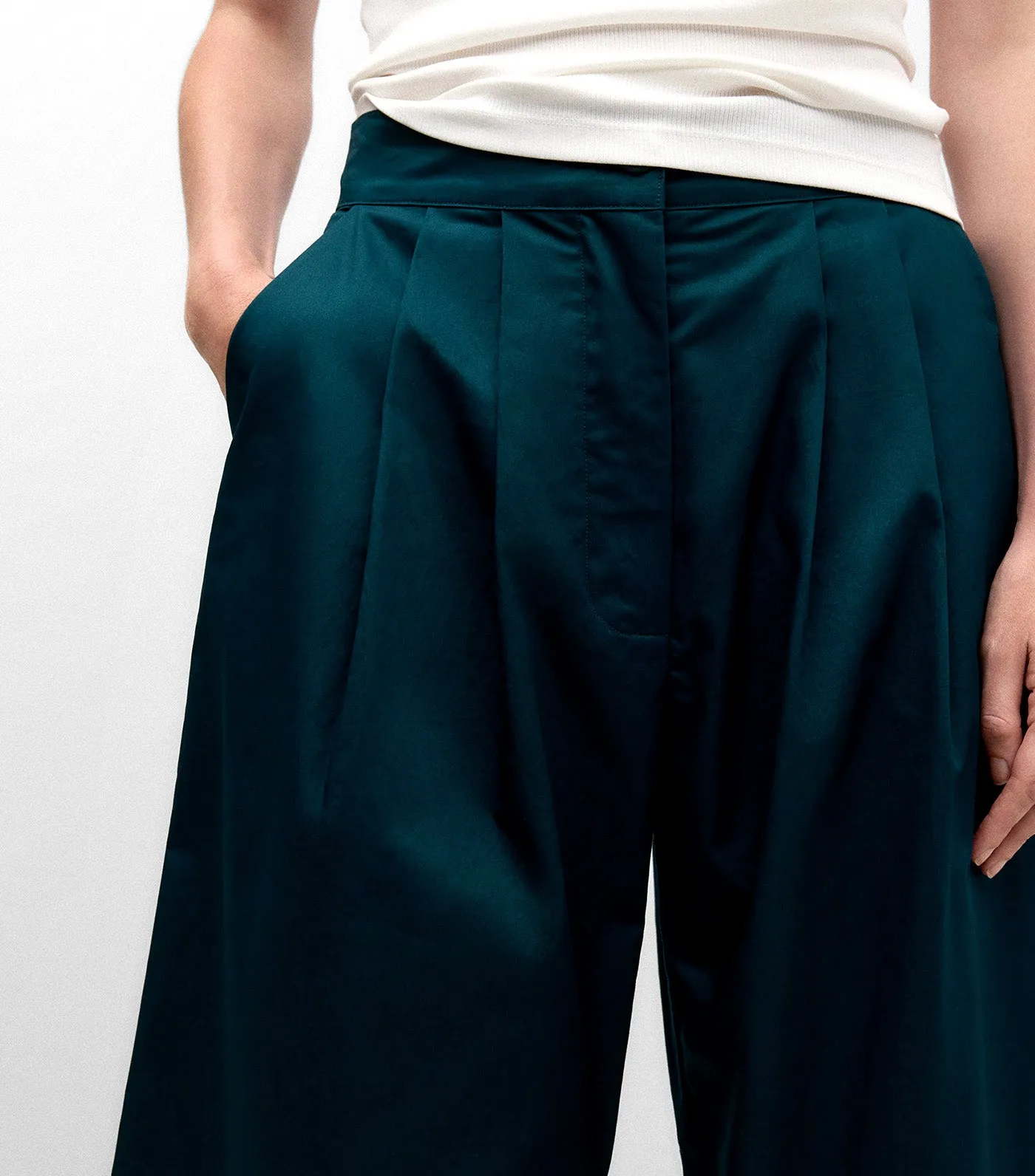 Wide Leg Trousers Blue