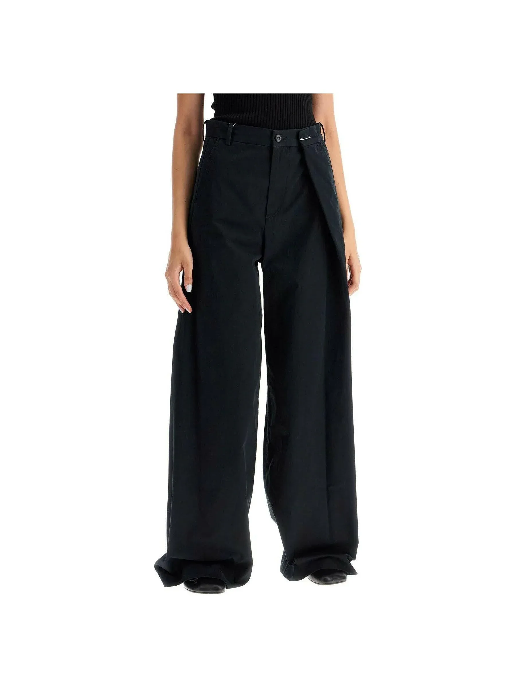 Wide-Leg Trousers Cotton