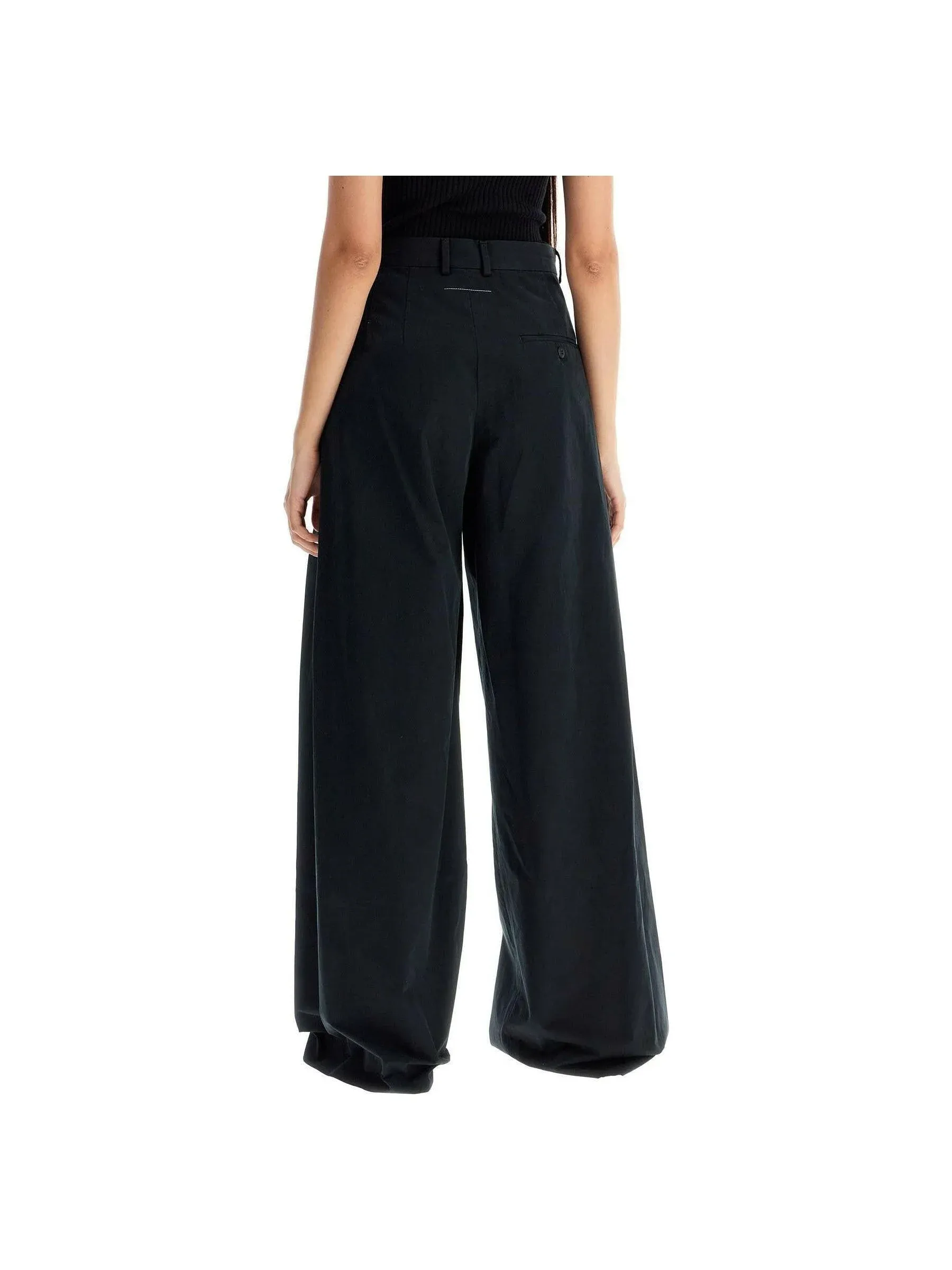 Wide-Leg Trousers Cotton