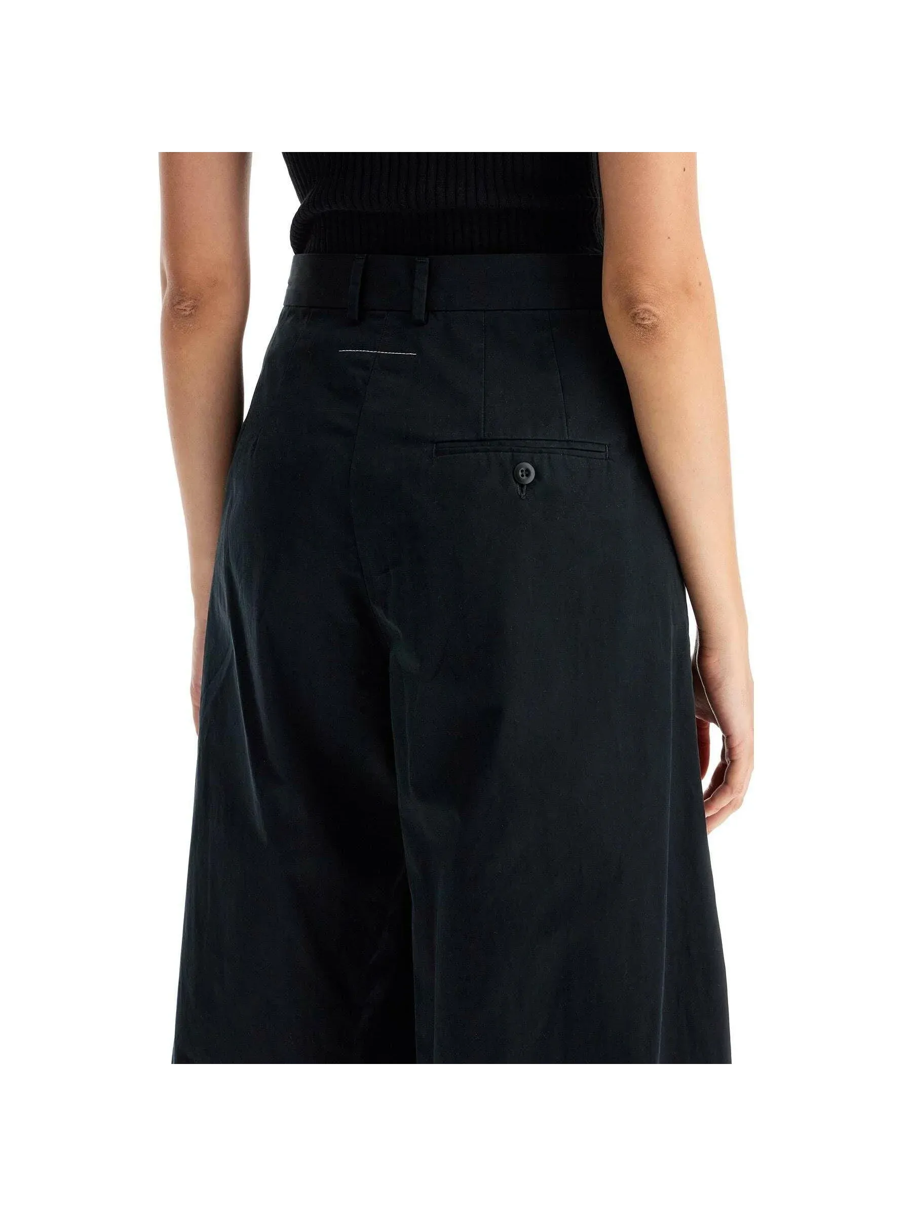 Wide-Leg Trousers Cotton