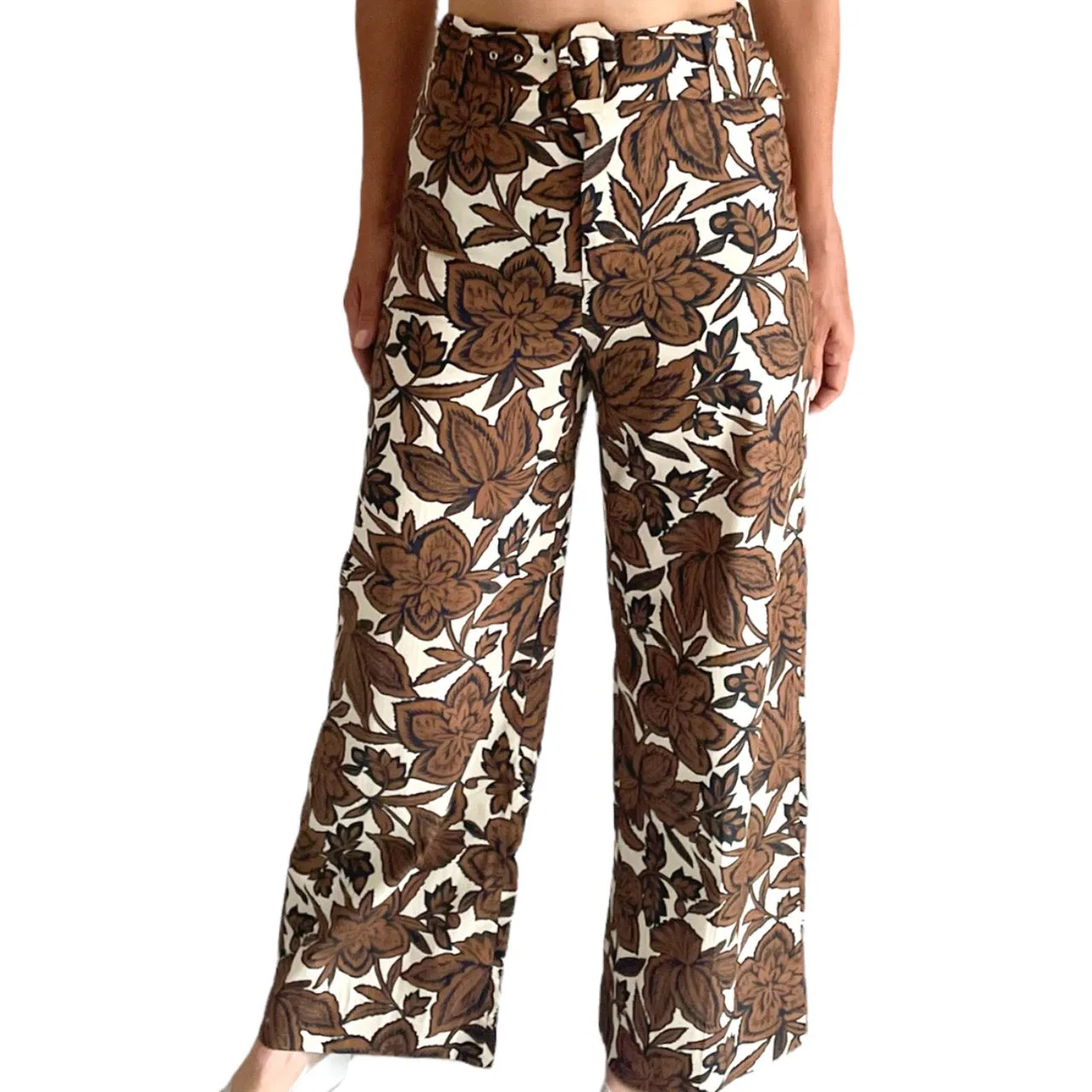 Zara Floral Wide Leg Trousers